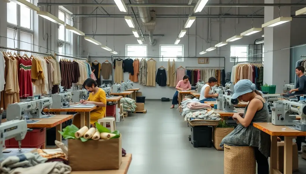 A selection of eco-friendly fabrics integral to sustainable fashion.