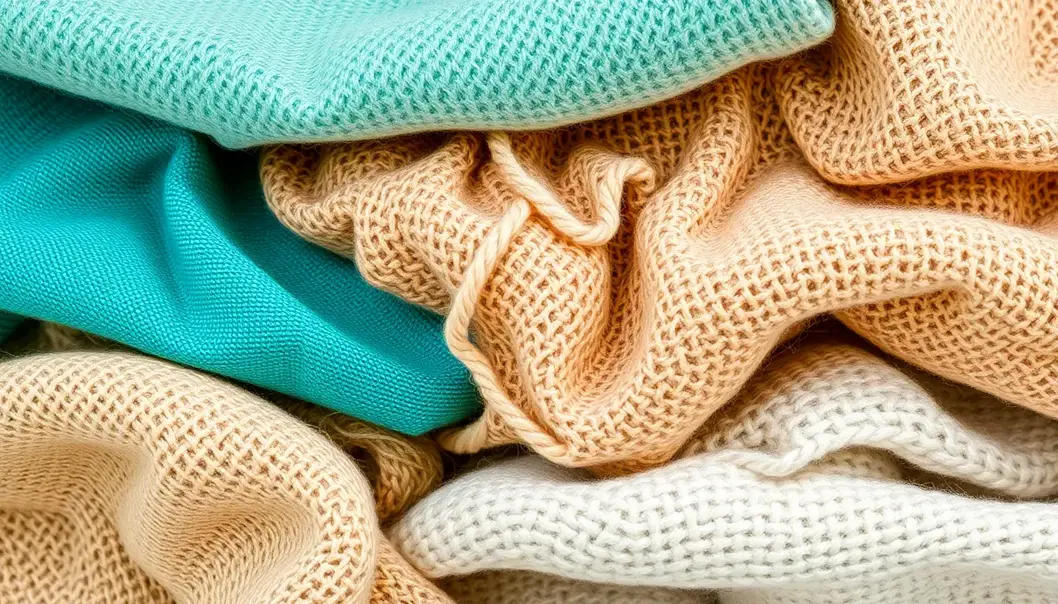 A selection of eco-friendly fabrics integral to sustainable fashion.